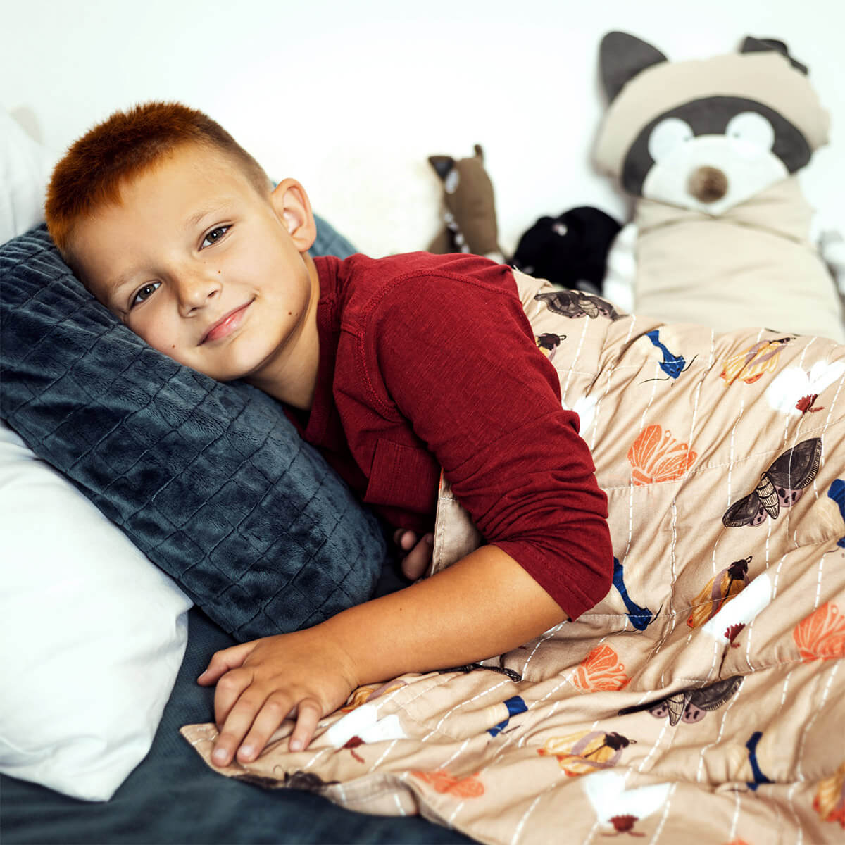 MAXTID Couverture lestée réversible pour enfants, couverture lestée lavable  pour garçon, gris, 1,8 kg, 91,4 x 121,9 cm : : Cuisine et Maison